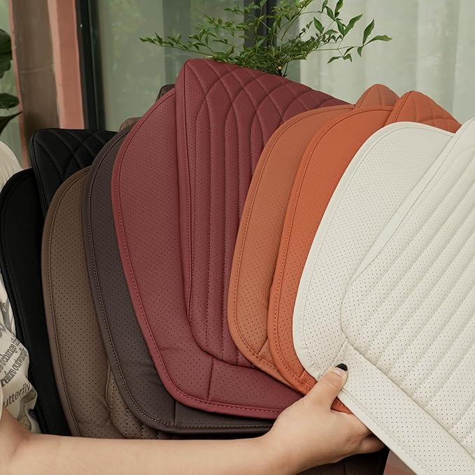 Car Seat Cushion Fit for BMW Accessories Front and Rear Seat Pad for Car Driver Seat Office Chair Off-White(1PC)