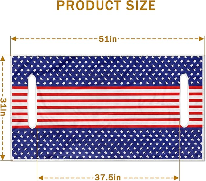 YOKYHOM American Flag Golf Cart Seat Covers for 2/4-Seater, Patriotic USA Seat Towel Blanket Keeps Seats Cool & Clean for Summer, Microfiber Fits EZGO, Club Car, Yamaha, 51"x31"