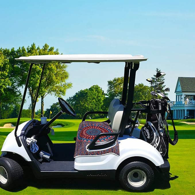 ENYORSE Golf Cart Seat Covers - Ethnic Style Golf Cart Towel Blanket for 2/4 Seater, Soft & Breathable Microfiber, Keeps Seats Cool & Comfortable, 51”x31”, Fits EZGO/Yamaha/Club Car
