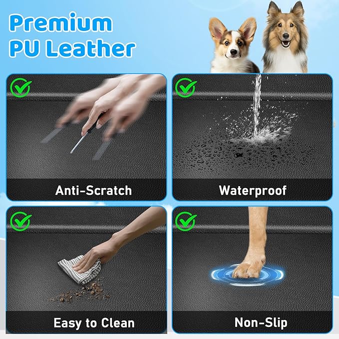 URPOWER 2026 Upgraded Back Seat Extender for Dogs - Large Hard Bottom Dog Car Seat Cover Holds 550lbs, Waterproof Dog Hammock Pet Bed with High-Density Foam Non-Slip Backseat Protector