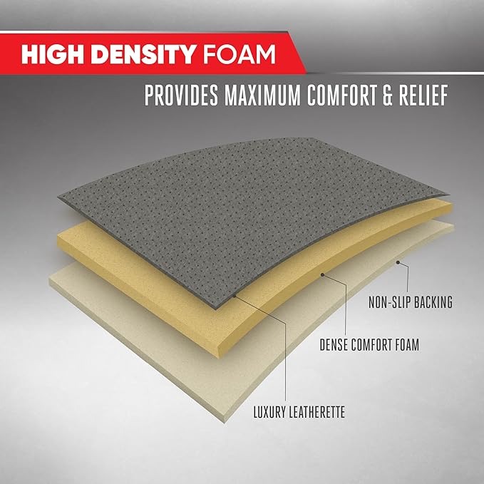 Motor Trend Car Seat Covers for Front & Rear Full Set - Nappa Leather Seat Protectors for Cars, Trucks & SUVs - Gray Automotive Seat Covers with Storage Pockets - Durable Bottom Cushion Protection