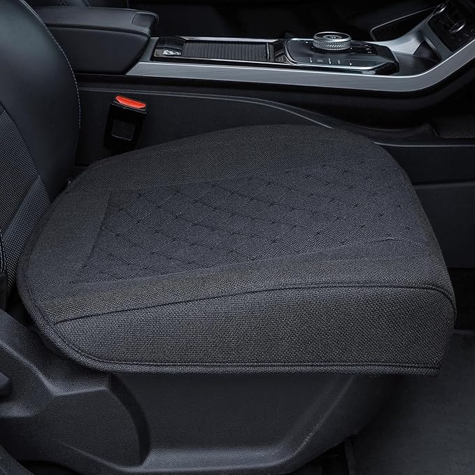 Suninbox Car Seat Cover,Bottom Car Seat Covers Cloth,Front Seat Only,Fabric Wrap Around The Bottom,Breathable Car Seat Protector Fits 95% of Vehicles 1 Piece,Black