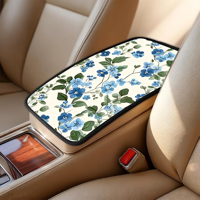 Car Armrest Cover Pad - Car Center Console Cushion Protector Against Pet Claws, Dirt and Sticky Fingers, Comfortable Auto Decor Accessory Fit for Sedan, Van, SUV