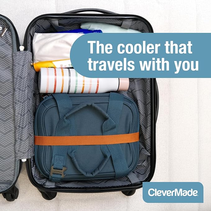 CleverMade Collapsible Insulated Cooler Bag – Leakproof Soft Cooler for Beach, Travel, Car – Bottle Opener