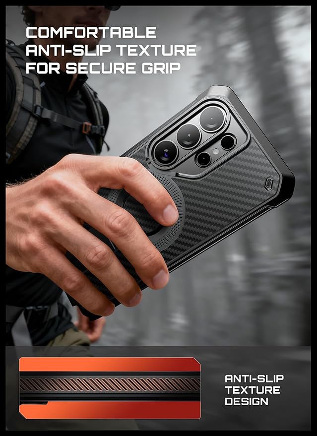 SUPCASE for Samsung Galaxy S26 Ultra Case with Stand, Military-Grade Drop Protection, Compatible with Wireless Charging/MagSafe, Built-in Screen Protector & Front Frame – UB Pro Mag, Aramid