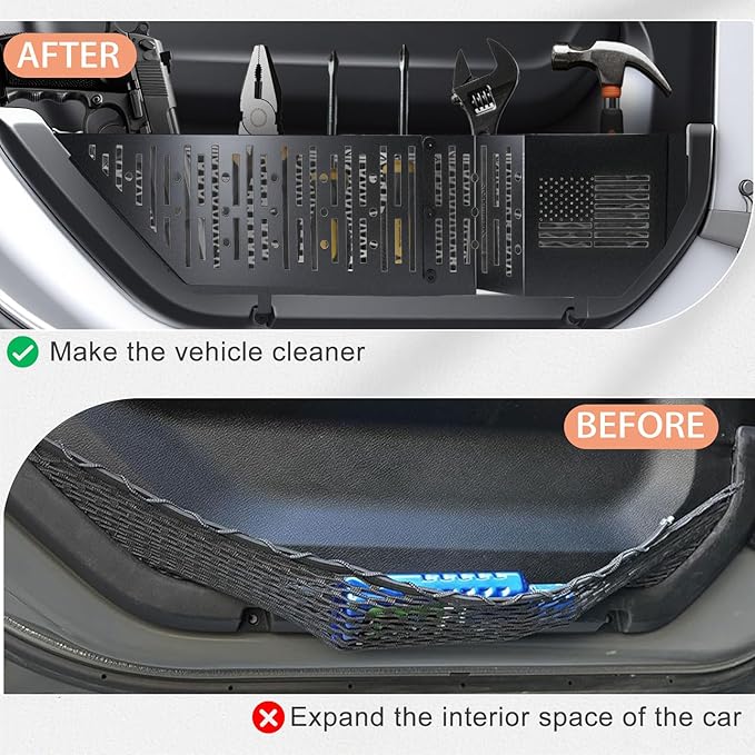 Upgraded for Jeep Wrangler accessories Metal Front Door Storage Pockets for 2018-2025 Jeep Wrangler JL JLU 4XE accessories for 2020-2025 Jeep Gladiator JT accessories Door Side Insert Organize Box