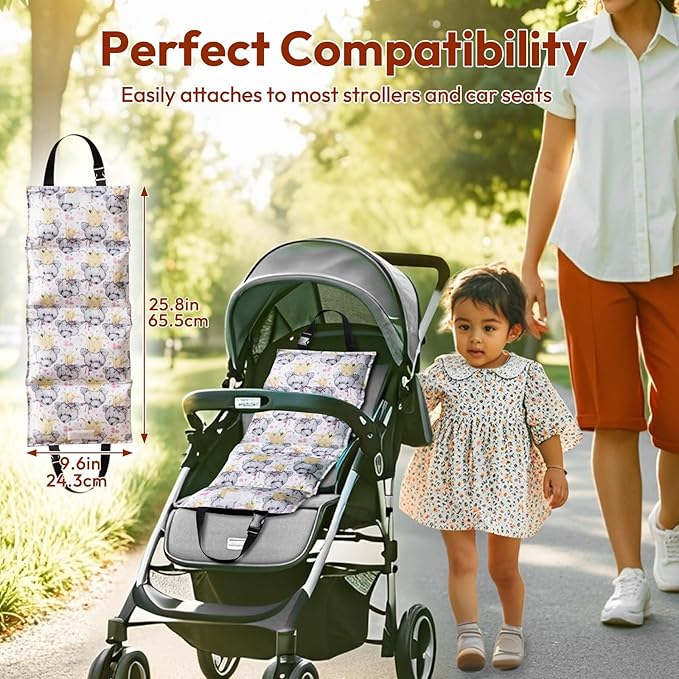 NCVI Car Seat Cooling Pad with Ice Packs, Quick-Cool Insulated Car Seat & Stroller Cover for Hot Weather, Sun Protection Seat Cooler for Babies, Kids & Pets, Foldable Summer Travel Essential