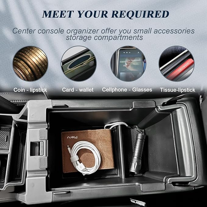 BIBIB0 2Pack 2024 2025 2026 Crosstrek Center Console Organizer for 2023-2026 Subaru Crosstrek&2024+ Impreza Console Trays Crosstrek Insert Glove Pallet Organizer 2026 Crosstrek Hybrid Double Layers