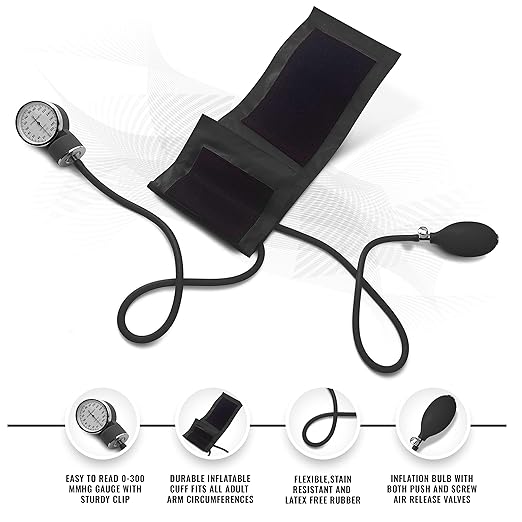 ASA TECHMED Nurse Essentials for Work Starter Kit, Stethoscope, Blood Pressure Monitor, Otoscope, Tuning Forks and More. 18 Pcs Doctor Kit, Nurse Gift (Black)