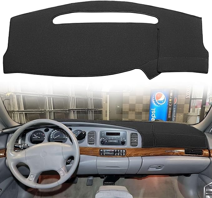 Dash Cover Mat Custom Fit for Buick Lesabre Without Head Up Display Dashboard Pad Cap Carpet Protector K270 (Black)