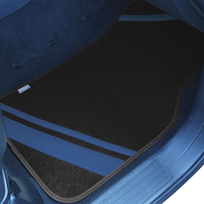 FH Group Car Floor Mats - Carpet Floor Mats for Cars, Universal Fit Automotive Floor Mats, All Purpose Car Floor Mats, Carpet Protector Mat for Most Sedan, SUV, Truck Floor Mats Blue