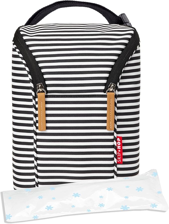 Skip Hop Baby Breastmilk Cooler Insulated Bottle Bag, Grab & Go, Chevron