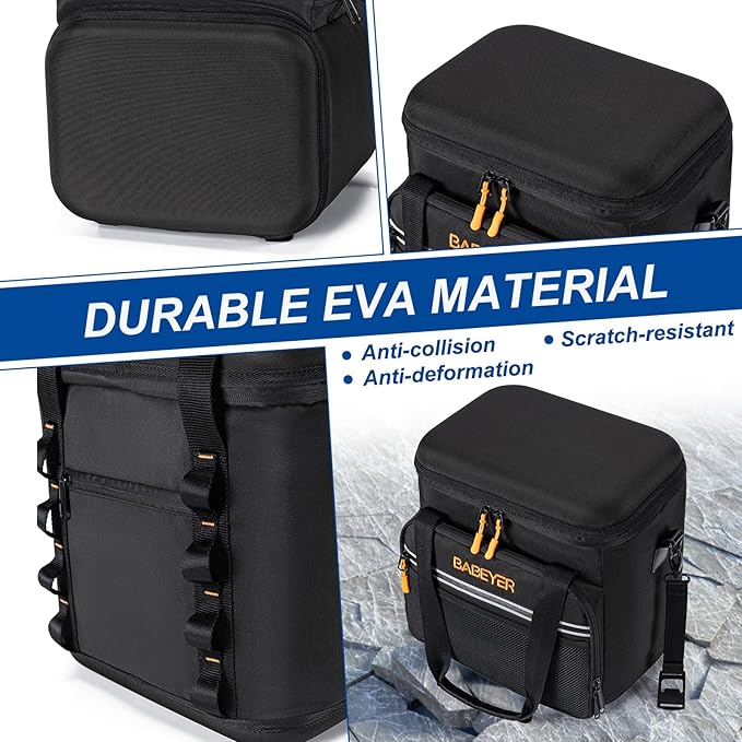 Soft Cooler Bag with Two Ice Packs,Collapsible Cooler for Travel with Adjustable Shoulder Strap,Large Capacity Leakproof Insulated Soft Sided Cooler Bag for Camping, Hiking, Picnic