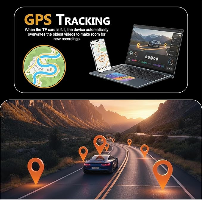 4K Dash Cam Front and Rear, STARVIS 2 Sensor, Free 32GB Card & Hardwire Kit Included, 5G WiFi 20MB/s Fast Download, Dash Camera for Cars with GPS, WDR Night Vision, 170° Wide Angle, 24H Parking Mode