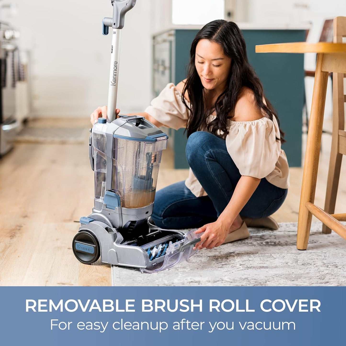 Kenmore KW4010 Pet Portable Carpet Cleaner Machine with High Cleaning Power, 3.2L Clean Tank & 1.4L Dirty Tank, 25ft Cord Length and Two Easy Removable Brushroll for Rug & Upholstery