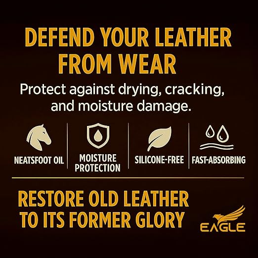 100% Pure Neatsfoot Oil – 250 mL Leather Conditioner & Restorer | Softens, Preserves & Protects Saddles, Boots, Bags & Leather Gear | Deep Conditioning Formula