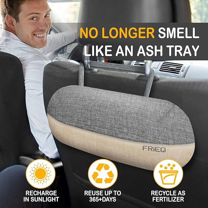 Car Air Freshener, 100% Activated Bamboo Charcoal Air Purifying Bag | Lasts 365+ Days | Fragrance-Free Deodorizer - Absorb Smoke Smell and Bad Odors