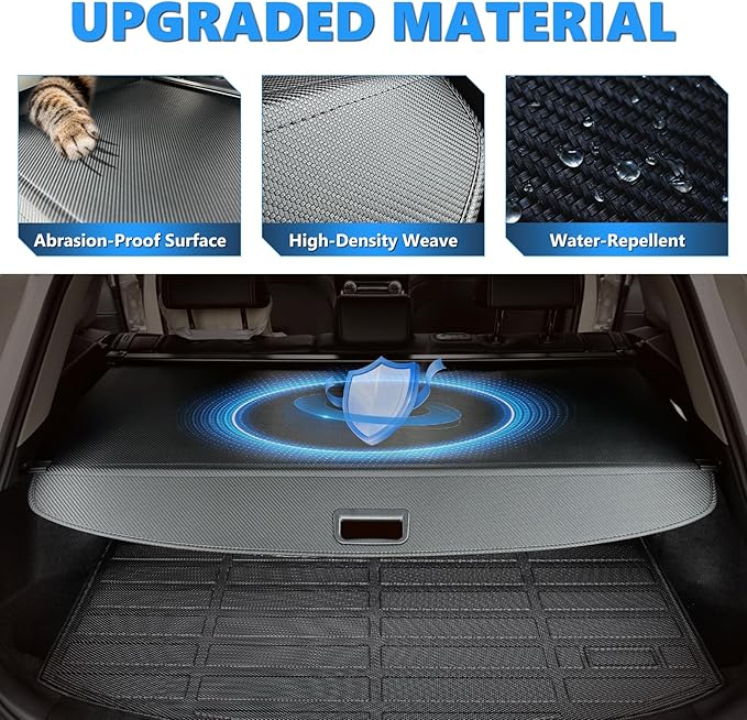 MIALUTY® Cargo Cover for 2025 2026 Nissan Murano Retractable Trunk Cover Murano Accessories Anti-Peeping Anti-Theft Privacy Screen,Trunk Luggage Shield Shade Carbon Fiber Texture