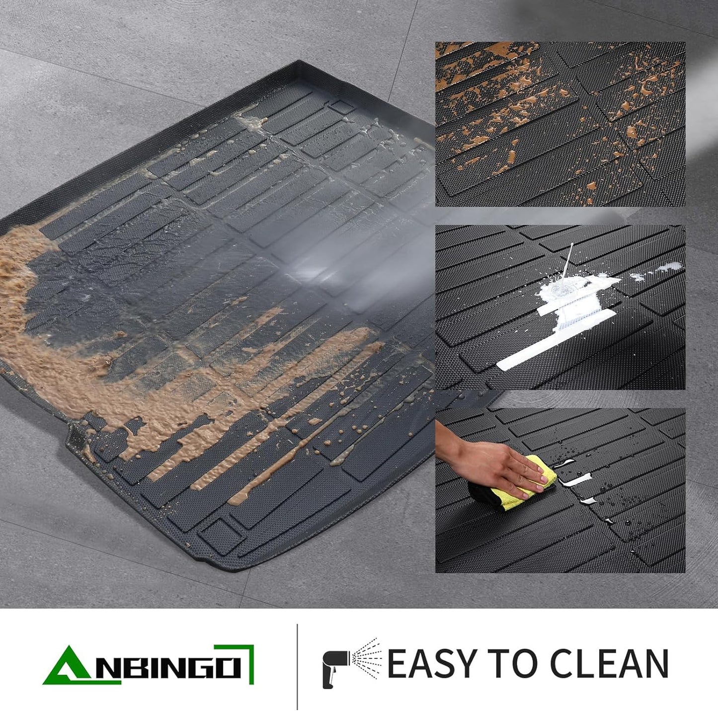 ANBINGO®-Floor Mats & Cargo Liner for 2025 2026 Chevy Equinox (Not for EV) & GMC Terrain 2025 2026 with Backrest Mats All Weather TPE Protection for Equinox Mat Accessories