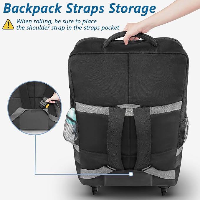 YOREPEK Car Seat Travel Bag with Wheels, Padded Car Seat Backpack, Large Carseat Travel Bag for Airplane, Gate Check Bag, Car Seat Travel Cover with Shoulder Strap, Car Seat Carrier for Airport
