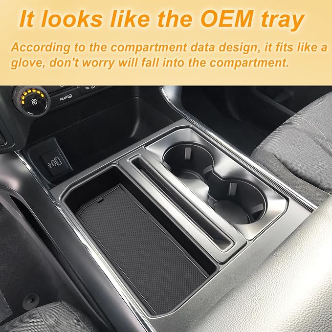 Center Console Tray Organizer for 2021-2025 2026 Ford F150 Accessories Insert Hidden Tray Improve Secret Storage Keep Clean Fits into The Existing Driver's Side Pocket