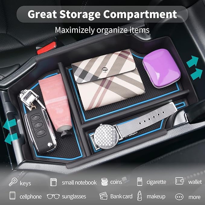 CDEFG 2023-2026 Accord Center Console Accessory Organizer for 2023 2024 2025 2026 Accord 11th Gen (Sport EX-L Sport-L Touring LX EX) Console Armrest Storage Box Accord Hybrid Accessories (Blue)