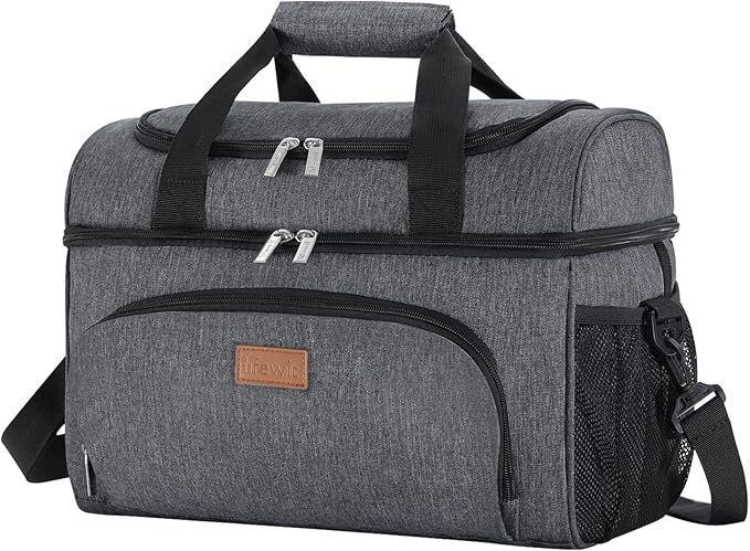 Lifewit Insulated Cooler Bag, 32/48 Can Large Leakproof Beach Cooler, Lightweight Portable Double Layer Soft-Sided Travel Ice Chest for Camping, Kayaking, Road Trips, Grocery Shopping