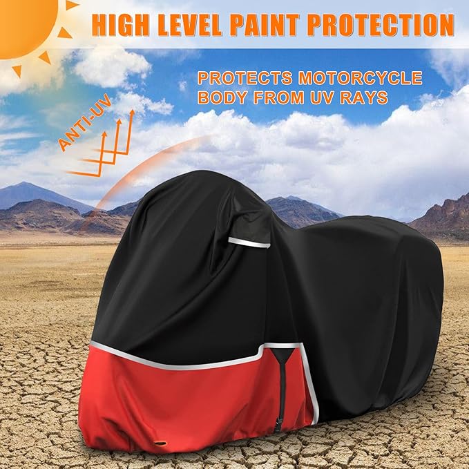 Waterproof Motorcycle Cover Replace for Indian Roadmaster/Pursuit, 420D Oxford Cloth Customized Motorcycle Cover for Snow Rain Dust Protection