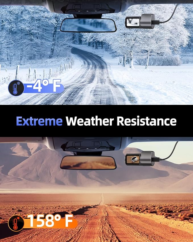 Dash Cam Front 4K - 1.5" IPS Display & 5G WiFi & 64G Card, 360° Rotation Mini Dashcam, Car Camera with WDR Night Vision, 24H Parking Mode, G-Sensor, Loop Recording,170° Angle, Dash Camera for Cars