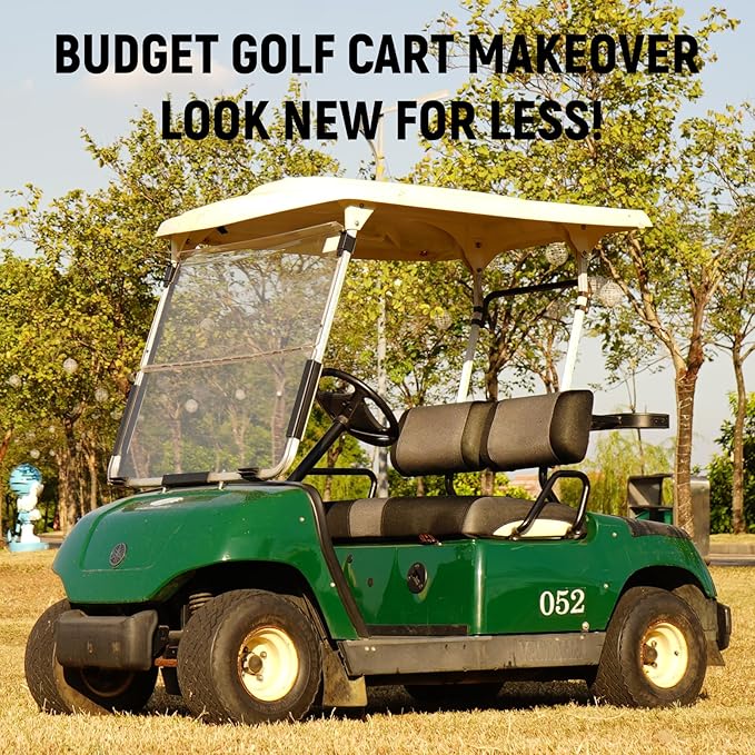 Golf Cart Front Seat Covers for Yamaha G2 G8 G9 G11 G14 G16 G19 G20 G21 G22, Durable Polyester Fabric Yamaha Golf Cart Seat Covers, Breathable Washable
