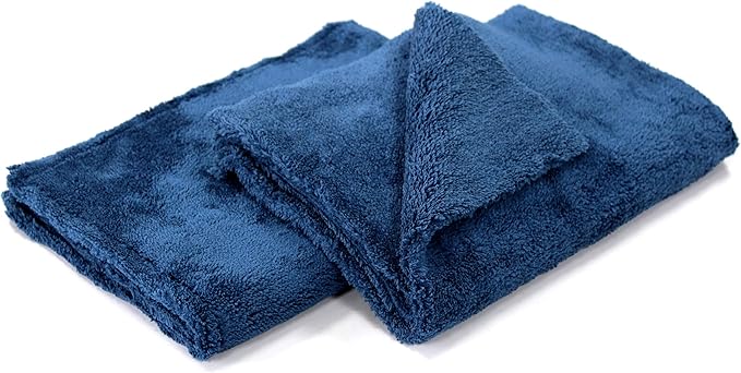 Maxshine 500GSM Edgeless Microfiber Towel for Car Detailing - Blue, 16”x24” (40x60cm), High-Absorbency & Ultra-Soft for Car Detailing & Polishing
