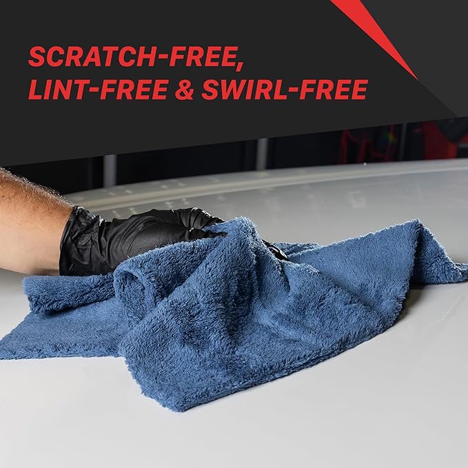 Maxshine Universal Microfiber Towels – 600GSM Edgeless Design – Ultra-Soft, High-Absorbency Towels for Car Detailing, Polishing & Scratch-Free Cleaning (Grey, 16" x 16" (3-Pack))