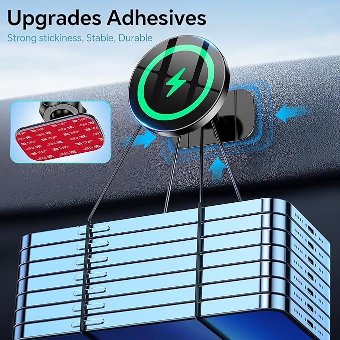 Coolpow for MagSafe Car Mount Charger【Upgraded Strongest Magnet Power】Magnetic Phone Holder for Car Vent【360 Adjustable】Magnetic Car Phone Holder Mount Charger for iPhone 16 Pro Max 15 14 13 12 Plus