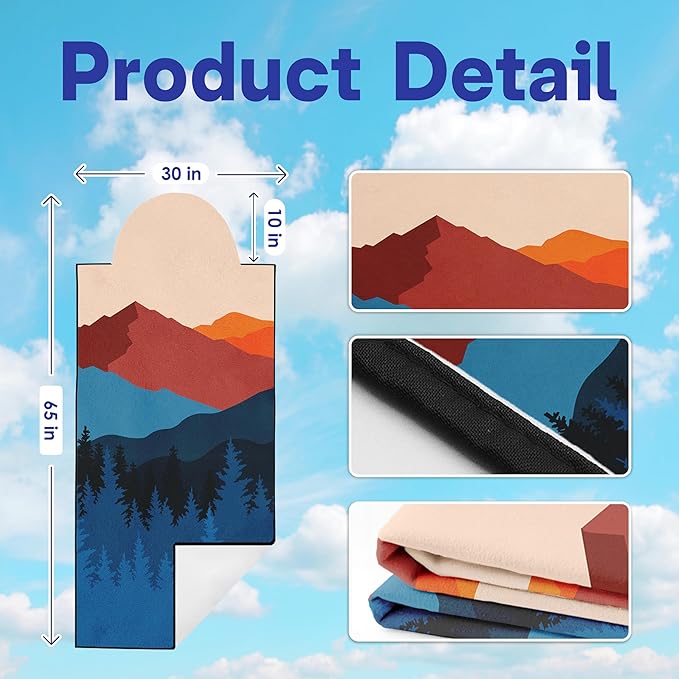 2 Pack Car Seat Towel Covers, Sweat Protector for Front Seats, Premium Thickened Microfiber with Sedona, Breathable & Quick Dry, Machine Washable Cover for Gym Running Beach Universal Fit Sunset