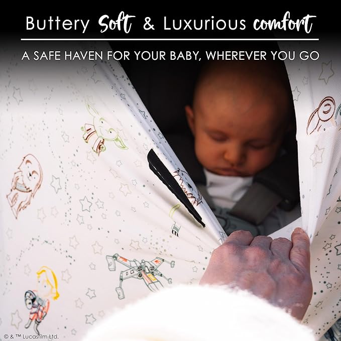 Milk Snob ORIGINAL Star Wars 5-in-1 Cover, Little Galaxy, Added Privacy for Breastfeeding, Baby Car Seat, Carrier, Stroller, High Chair, Shopping Cart, Lounger Canopy - Newborn Essentials, Nursing Top