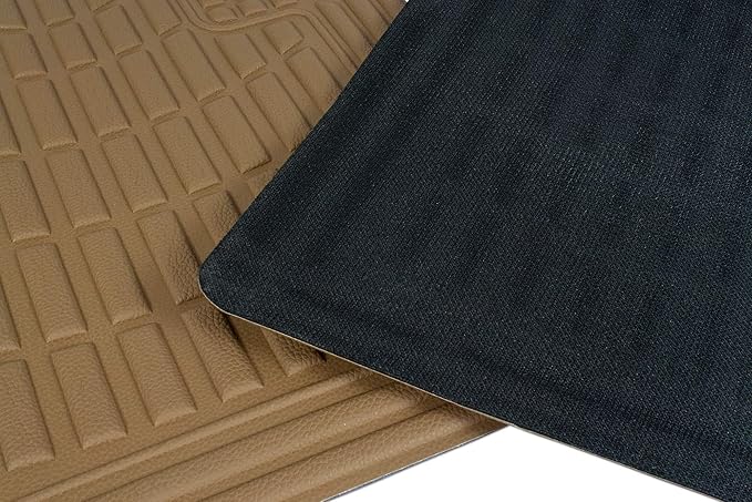 Eurow Universal Cut to Fit Car Floor Mats 4 Piece Set - Tan