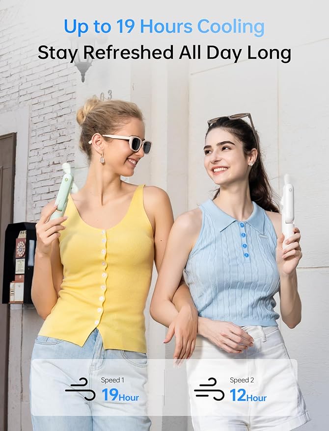 JISULIFE 3 IN 1 Handheld Mini Fan - Portable Fan & Power Bank & Flashlight, 19H Max Cooling, USB Rechargeable, Pocket-Sized for Travel, Cruise, Concerts, Makeup, 2026 Summer Gifts for Women(White)
