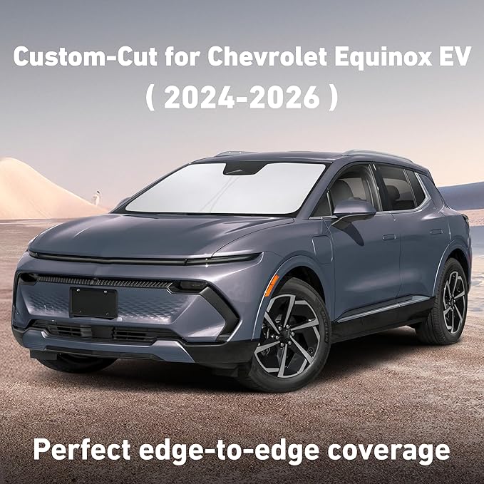 EcoNour Windshield Sunshade Compatible for Chevrolet Equinox EV 2024 2025 2026, Sun Visor for Front Windshield & Window Sun Shade Cover, UV Heat Blocker & Protector, Car Accessories