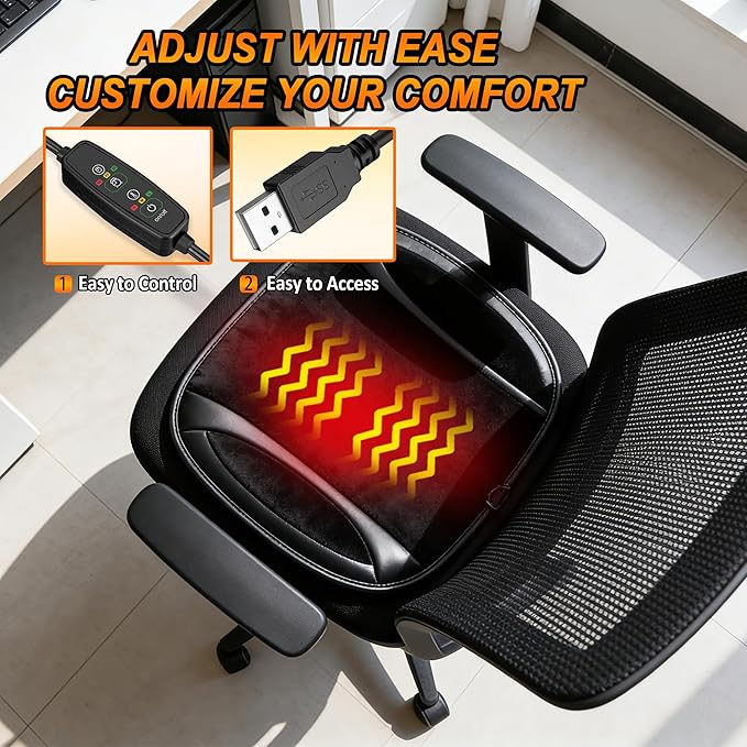 Fuzzy Car Seat Cushion, Comfortable Soft Fur Seat Cushion for Car Truck SUV Van, Universal (Black-1PCS-Winter)