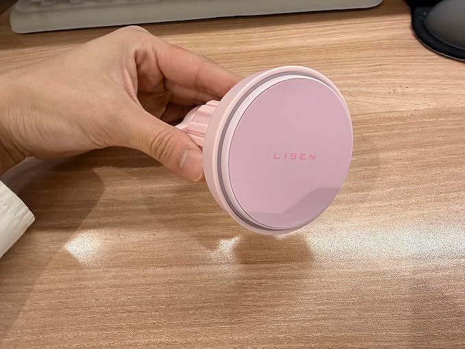 LISEN for 15W MagSafe Car Mount Charger,Magnetic Wireless Car Charger for iPhone 17 Pro Max Accessories,Magnetic Phone Holder for iPhone 17-12,Samsung,Pixel,Jeep Ford F150 Accessories,Light Pink