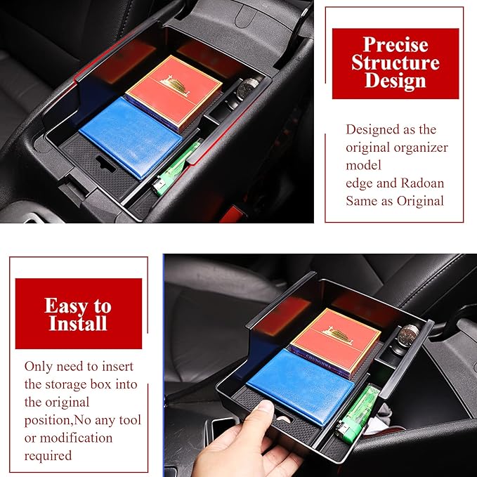 TTCR-II for Chevy Malibu Console Organizer Tray 2016-2025, Center Console Organizer for Chevy Malibu 2016 2017 2018 2019 2020 2021 2022 2023 2024 2025