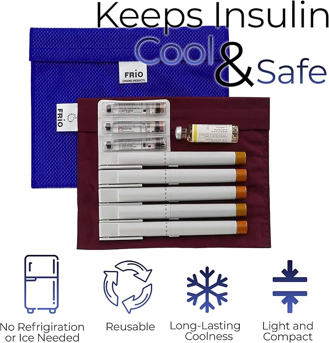 FRIO Cooling Wallet - Insulin Cooler for 45+ Hours of Stress Free On The Go - Blue - XL