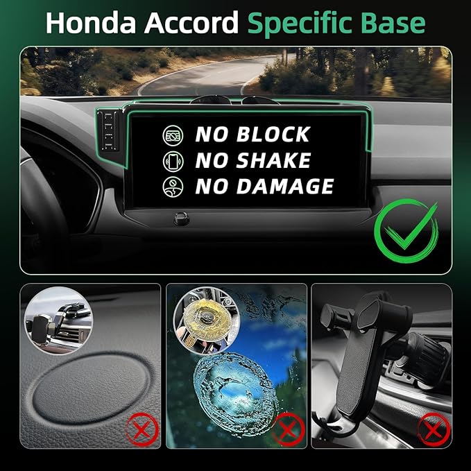 Car Phone Holder for Honda Accord (2023-2025 2026, 12.3"),MagSafe Car Mount Charger,Magnetic Phone Holder,15W Fast Wireless Charging, 360° & Hands Free,with Storage Box,Car Accessories for 11th Accord