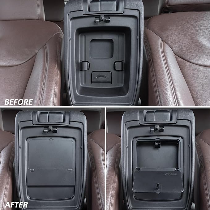 JKCOVER Center Console Hidden Organizer Box Compatible with Jeep Wrangler JK/JKU 2011-2016 2017 2018 Accessories Armrest Secret Compartment One-Touch Hidden Storage （Patent Design）