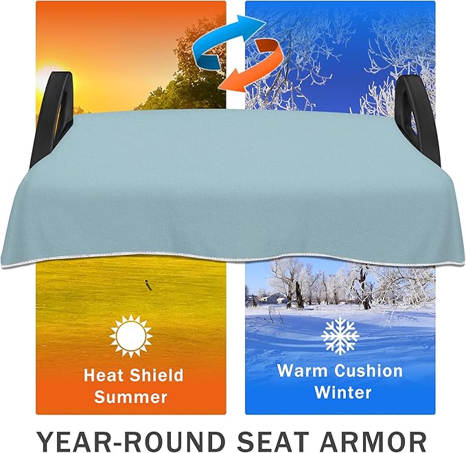 YOKYHOM Golf Cart Seat Covers for 2/4-Seater, Microfiber Seat Towel Blanket, Keeps Seats Cool, Clean & Comfortable, Fits EZGO, Club Car, Yamaha, 51"x31"