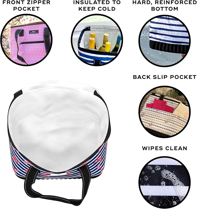 SCOUT The Stiff One - Large, Soft, Lightweight, Insulated Cooler with Hard Bottom, Beach, Family, Travel, Picnic Cooler