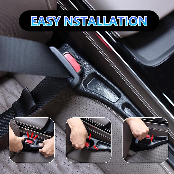 【Compatible with Kia K4 K5】 Seat Gap Filler,No Drop Seat Guard Compatible with Kia K4 K5,Drop Seat Guards for Cars(2Pcs),Emergency Keychain Car Escape Tool(2Pcs)
