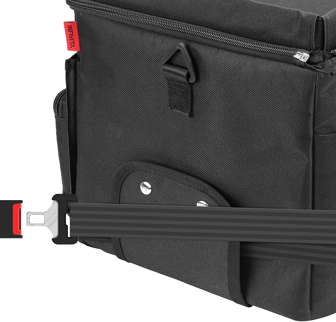 Waterproof Car Organizer with Lid, Car Cooler Bag with Cup Holder and Tissue Box