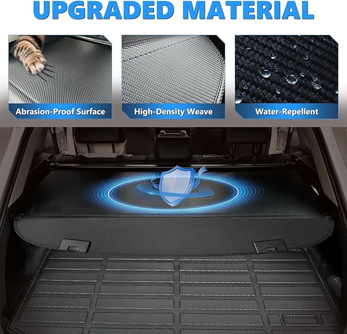 MIALUTY® Cargo Cover for 2017-2025 Mazda CX5 Retractable Trunk Cover CX-5 Accessories Anti-Peeping Anti-Theft Privacy Screen,Trunk Luggage Shield Shade Carbon Fiber Texture