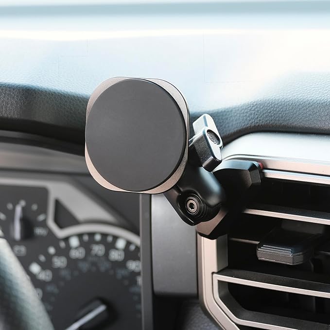 Offroam Non-Charging Phone Mount Made for MagSafe and Made for Toyota Tundra 2022-2026 and Made for Sequoia 2023-2026, Aluminum, Dashboard Mounting, 360-Degree Adjustable, High Strength Magnets